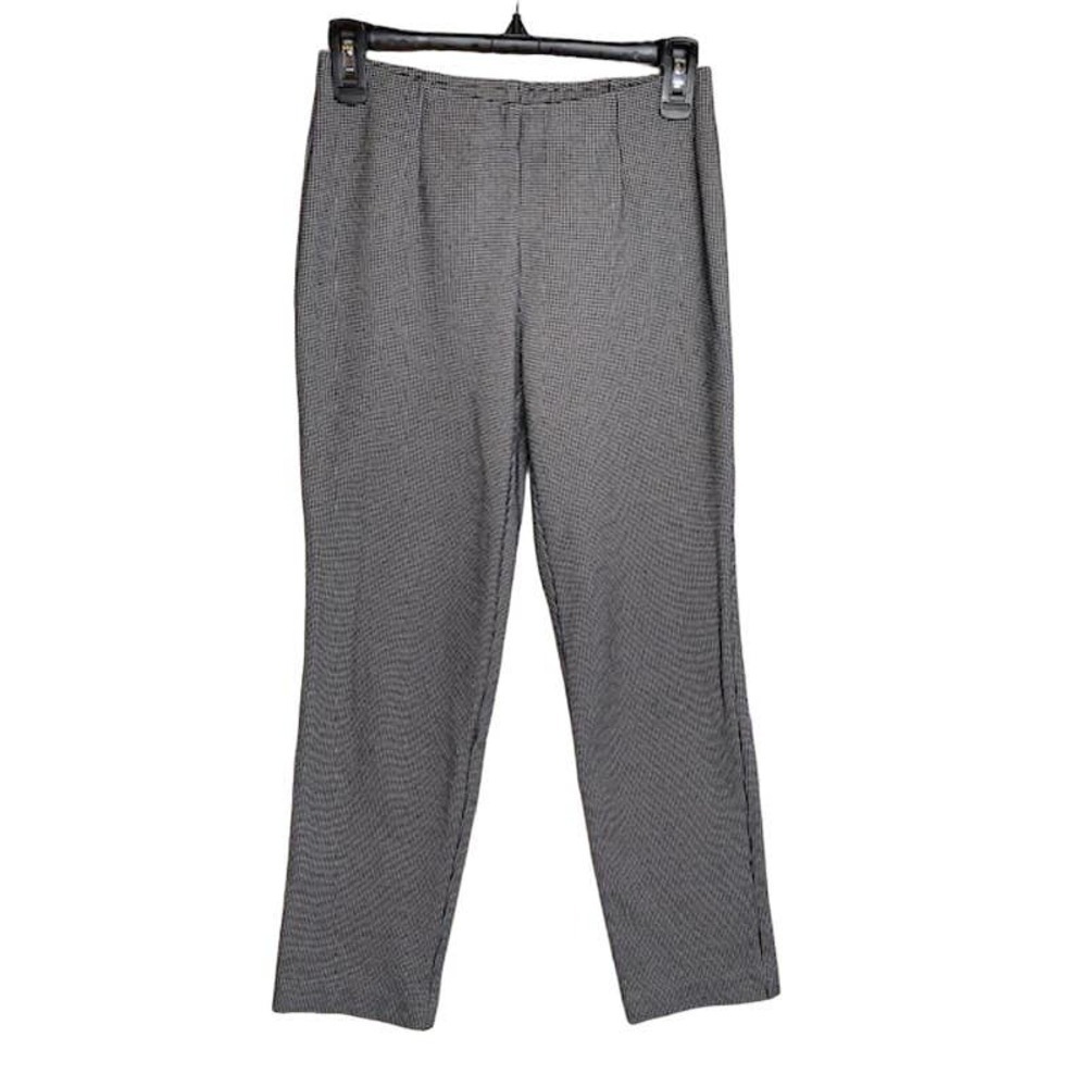J. Jill Ponte Slim Leg Ponte Checked Pants Womens XS Petite Career Preppy